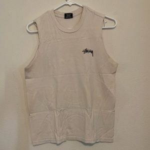 COPY - Stussy Tank Top. Off White. Size Small. Casual Summer Fit